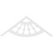 Ekena Millwork Pitch Classic Wagon Wheel Architectural Grade PVC Gable Pediment, 72"W x 27"H x 1"P (9/12) GPP072X027X100CWW - alternate 4